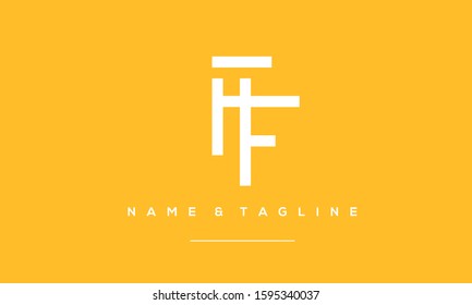 Alphabet letters monogram icon logo FF 