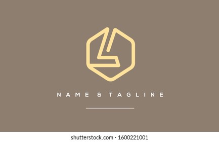 Alphabet letters monogram icon logo of   L