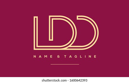Alphabet letters monogram icon logo LDD,DLD,DDL,L and D