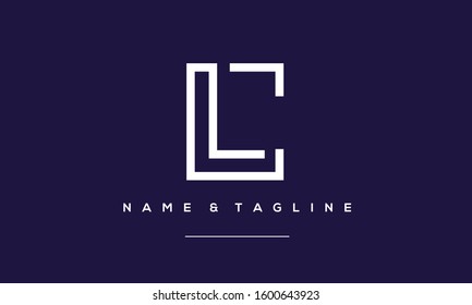 Alphabet letters monogram icon logo LC,CL,L and C