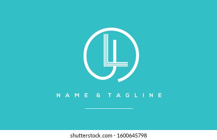 Alphabet letters monogram icon logo LJ,JL,L and J
