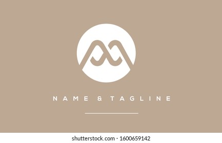 Alphabet letters monogram icon logo of M