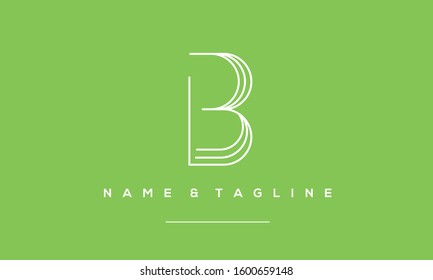 Alphabet letters monogram icon logo of B