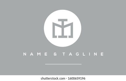 Alphabet letters monogram icon logo of MI,IM,I and M