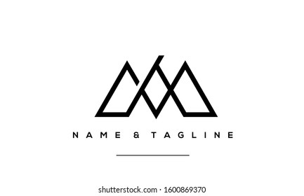 Alphabet letters monogram icon logo M