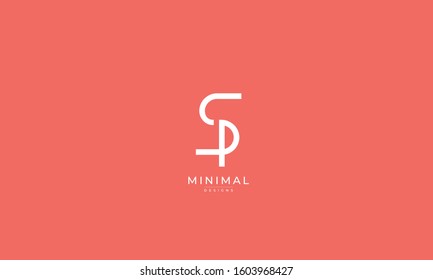 Alphabet letters monogram icon logo of SP or PS