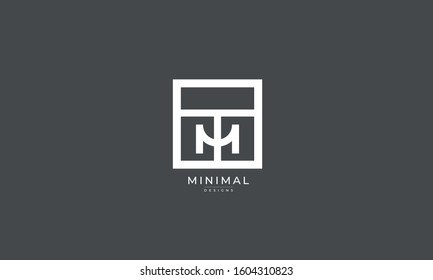 Alphabet letters monogram icon logo of TM or MT