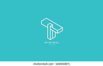 Alphabet letters monogram icon logo of T