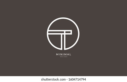 Alphabet letters monogram icon logo T