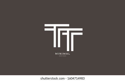 Alphabet letters monogram icon logo TT