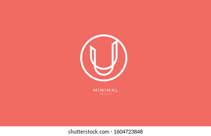 Alphabet letters monogram icon logo U