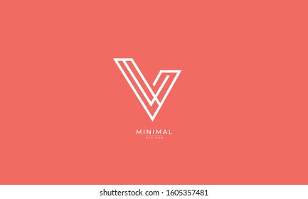 Alphabet letters monogram icon logo V