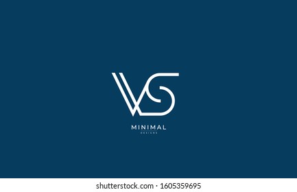 Alphabet letters monogram icon logo VS or SV
