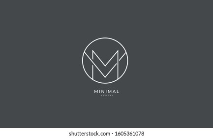 Alphabet letters monogram icon logo VM or MV