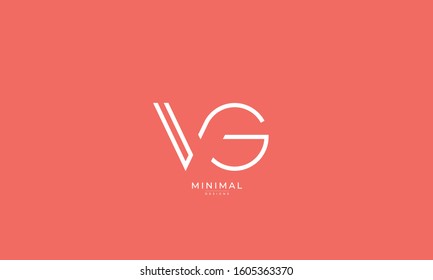 Alphabet letters monogram icon logo VG or GV