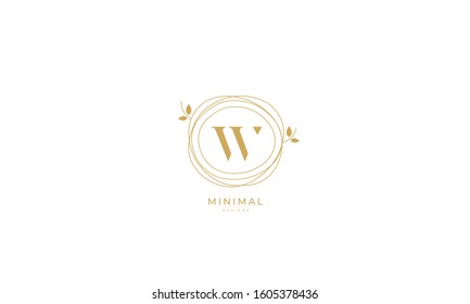 Alphabet letters monogram icon logo of a W with a nest 