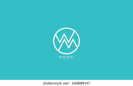 alphabet letters monogram icon logo WM or MW