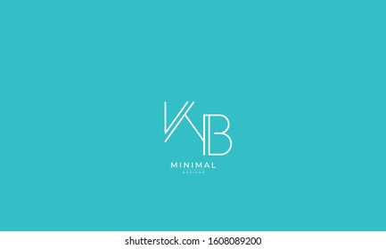 alphabet letters monogram icon logo WB 