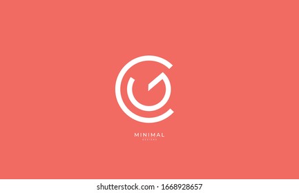 Alphabet letters monogram icon logo CG or GC
