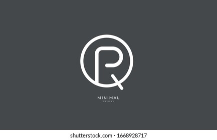 Letras alfabéticas logotipo de icono de monogramo QP o PQ