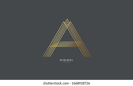 Alphabet letters monogram icon logo A 