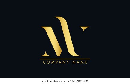 Alphabet letters monogram icon logo VM or MV
