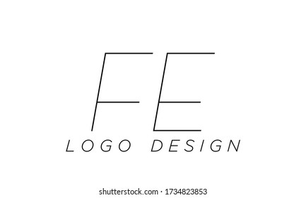 Alphabet letters monogram icon logo FE,EF,E and F
