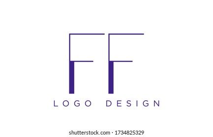 Alphabet letters monogram icon logo FF
