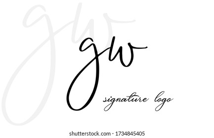 Letras alfabéticas logotipo de icono de monograma WG o GW
