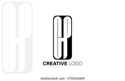 Alphabet letters monogram icon logo of GP,PG,G and P

