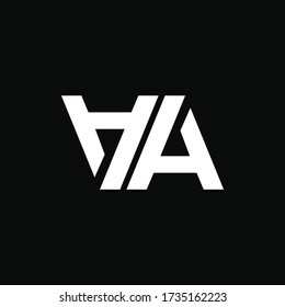 Letras alfabéticas logotipo de icono de monograma AA