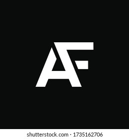 Alphabet letters monogram icon logo AF or FA