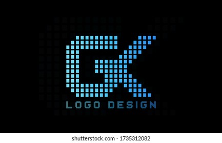 Alphabet letters monogram icon logo GK or KG
