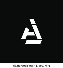 Letras alfabéticas logotipo de icono de monograma AJ o JA