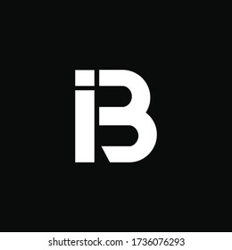 Alphabet letters monogram icon logo BI or IB