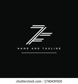 Alphabet letters monogram icon logo FZ or ZF