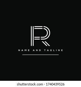 Alphabet letters monogram icon logo FR or RF