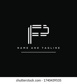 Letras alfabéticas logotipo de icono de monograma FP o PF