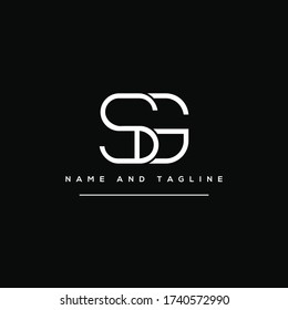 Alphabet letters monogram icon logo GS or SG