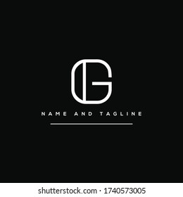 Alphabet letters monogram icon logo GO or OG