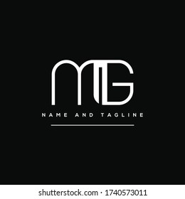 Letras alfabéticas logotipo de icono de monograma GM o MG