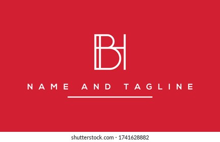 Alphabet letters monogram icon logo HB or BH