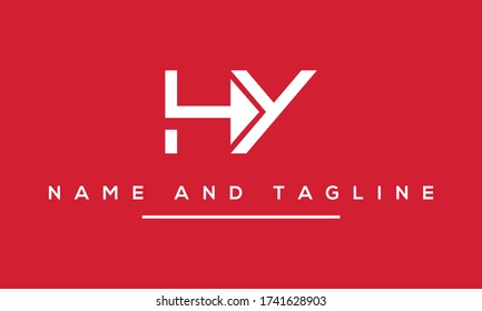 Alphabet letters monogram icon logo HY or YH