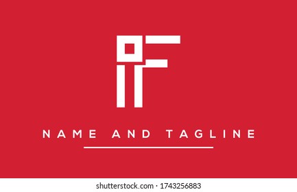 Letras alfabéticas logotipo de icono de monograma IF o FI	