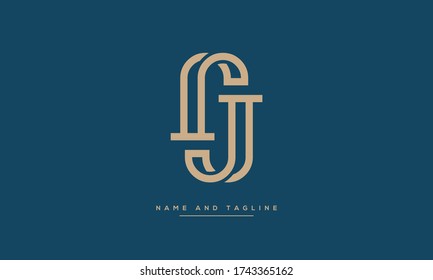 Alphabet letters monogram icon logo JJ