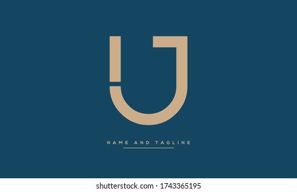 Alphabet letters monogram icon logo JE or EJ