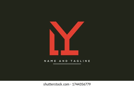 Alphabet letters monogram icon logo LY or YL