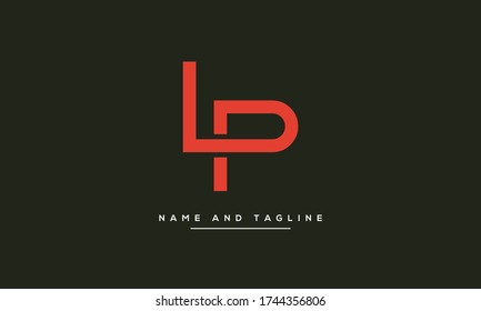 Alphabet letters monogram icon logo LP or PL