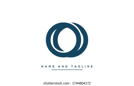 Letras alfabéticas logotipo de icono de monograma OO
