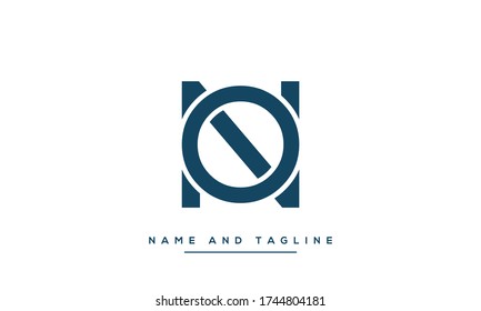 Alphabet letters monogram icon logo ON or NO